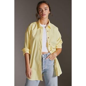 NWOT Favorite Daughter Erin Ex-Boyfriend Shirt in Lemonade  Pastel Yellow
